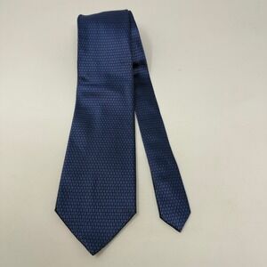 REACTION KENNETH COLE Mens Silk Geometric Textured Necktie Blue Formal